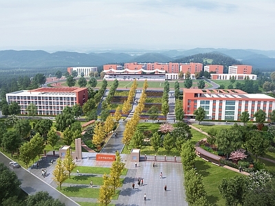 现代主义学校外观 现代学校