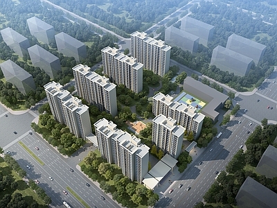 现代简约小高层住宅楼 现代住宅