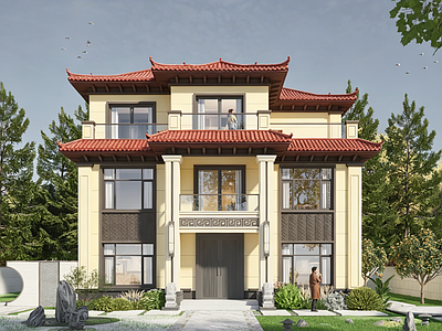 别墅建筑 三层别墅施工图