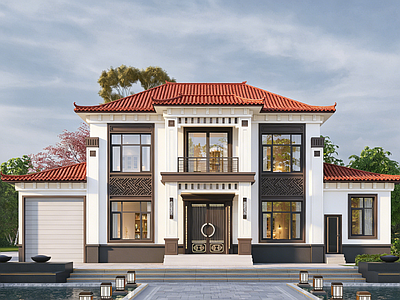 别墅建筑 中式别墅施工图