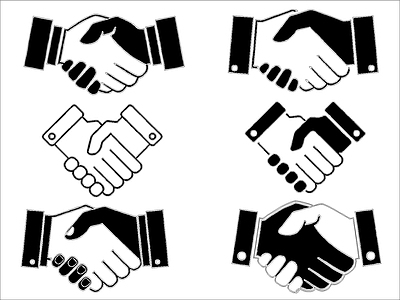 其他图库 握手图块