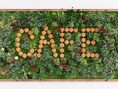 垂直绿化绿植墙 苔藓绿植装饰墙 垂直绿化植物墙 咖啡店招牌
