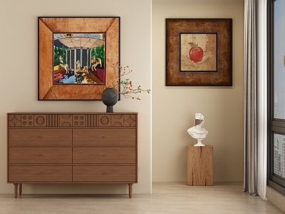 中古风挂画 中古挂画 油画