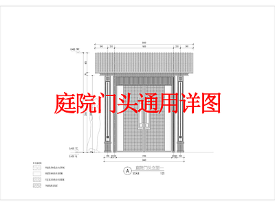其他景观 庭院门头 中式门头 中式庭院