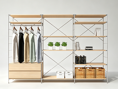 现代置物架 餐边柜 模块化柜子 muji 金属置物架 储物柜