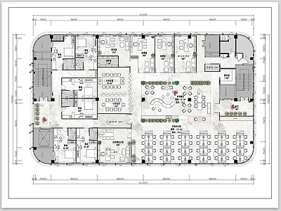 整体办公空间 办公空间平面图 写字楼平面布置图 办公整体空间平面  办公楼写字楼 会议室经理办公室