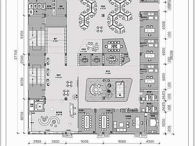 整体办公空间 办公空间平面图 写字楼平面布置图 办公整体空间平面  办公楼写字楼 会议室经理办公室