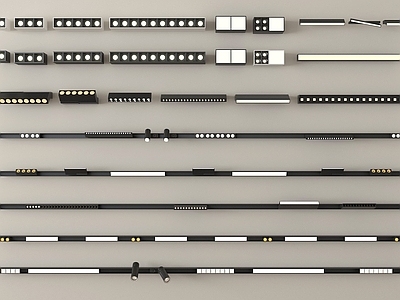 极简主义灯具组合 明装筒灯射灯   轨道式射灯 线性射灯