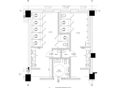 公共卫生间 公共卫生间施工图