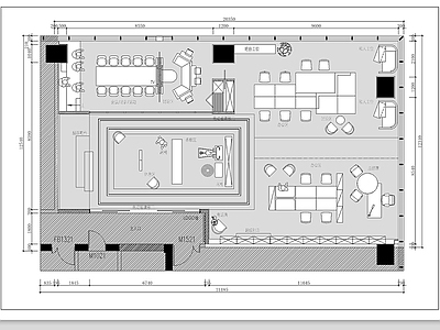 整体办公空间 办公空间平面图 写字楼平面布置图 办公整体空间平面  办公楼写字楼 会议室经理办公室