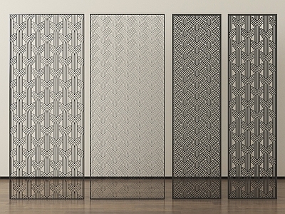 ArtDeco 装饰艺术风格 屏风 镂空屏风隔断