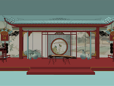 新中式文创展台
