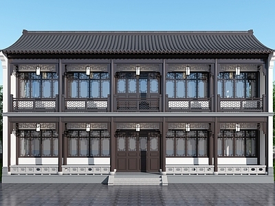 新中式古建 厢房 民宿 民房 自建房 苏式建筑