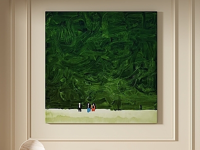 奶油风家居客厅 奶油风简约挂画