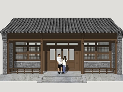 新中式四合院 老北京民房 胡同民居 四合院民居 老北京商业建筑