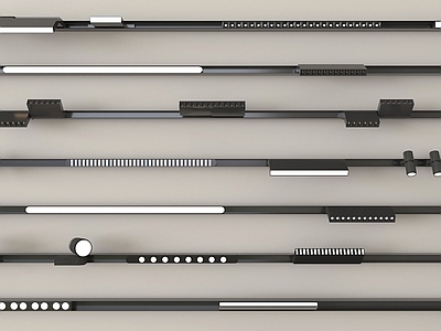 极简灯具组合 筒灯射灯轨道射灯 线形射灯