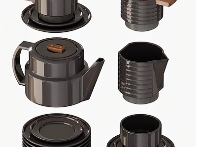 现代简约餐具 黑色陶瓷餐具茶具