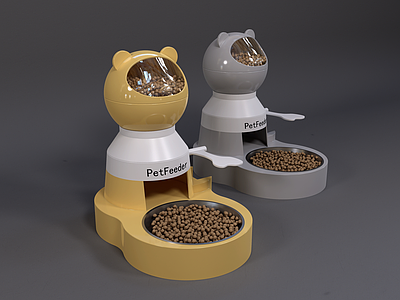现代简约宠物用品 猫咪自动喂食器 宠物自动喂食器 狗狗自动喂食器 猫狗自动喂食器 狗碗猫碗用品