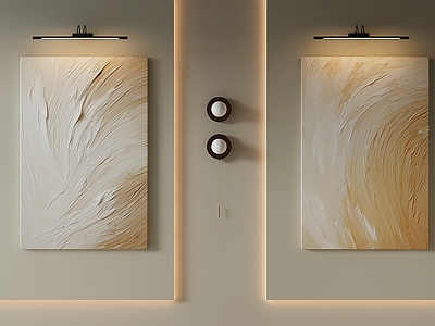 奶油风挂画 抽象画 手绘肌理画 高级感装饰画 肌理画 客餐厅装饰画