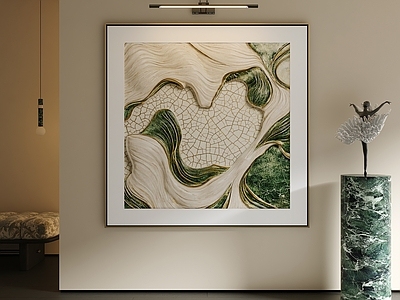 现代轻奢玄关 玄关装饰画 意式轻奢挂画 油画 高级感装饰画 酒店装饰画