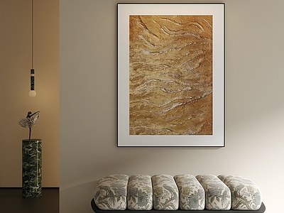 现代简约玄关 意式轻奢装饰画 抽象画 肌理画 油画