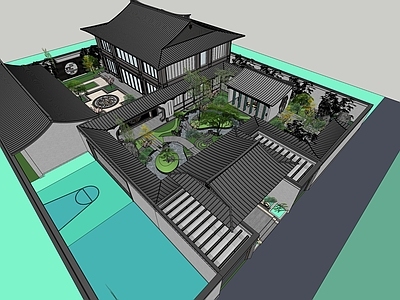 新中式四合院