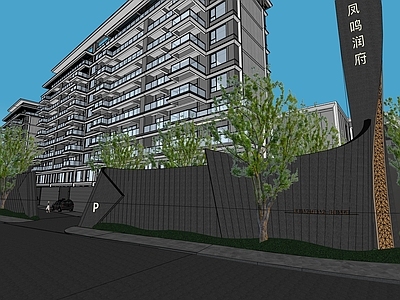 现代主义售楼处建筑 华润