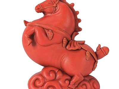 新中式雕塑摆件 宋式美学 艺术品 潮玩 中式 马