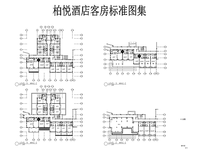 酒店客房 柏悦酒店客房标准 客房单元图集