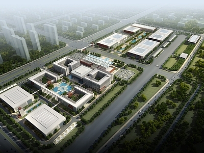 现代主义产业园办公楼 学习 产业园