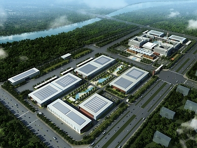 现代主义产业园办公楼 学校