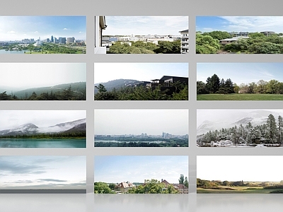null外景 其他材质环绕背景 户外外景城市背景