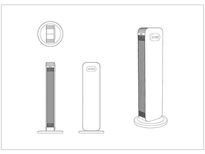 其他图库 家电 三视图 线条 取暖器 产品