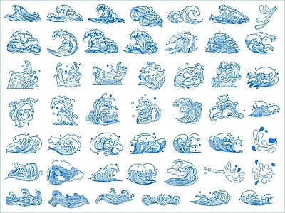 其他图库 海浪图块