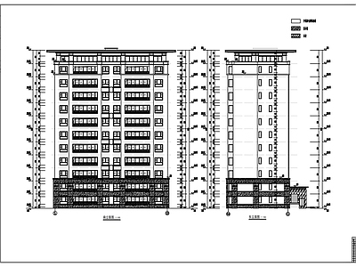 住宅楼建筑 新中式高层住宅 方案