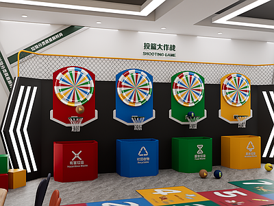 现代简约娱乐空间 垃圾分类 儿童互动 环保科普 互动游戏