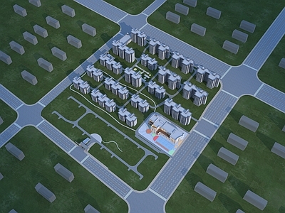 现代主义小高层住宅楼 住宅