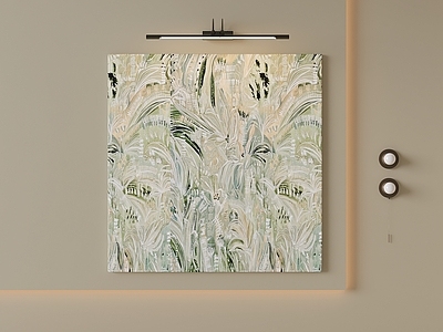 奶油风抽象挂画 抽象艺术挂画 手绘油画 小清新装饰画 粉绿调