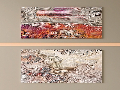null抽象挂画 抽象艺术挂画 肌理画 长条艺术挂画 酒店床头挂画 民宿抽象画