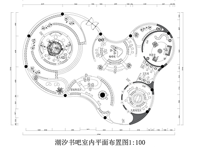 图书馆 异形书吧咖啡吧 图书馆 阅览室