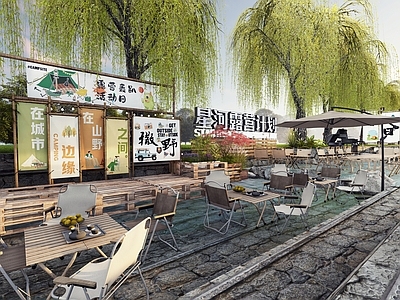 野奢风营地 河边营地 户外烧烤 营地舞台美陈 营地打卡装置 营地桌椅
