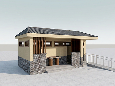 新中式小公建 公共卫生间 公厕 乡村建筑 公共建筑