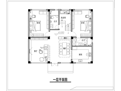 别墅 别墅平面布局图 农村自建房平面图 两层别墅
