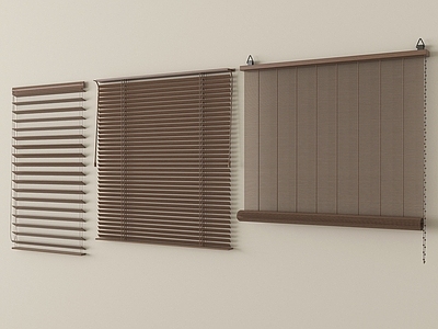 原木风窗帘 窗帘卷帘百叶帘