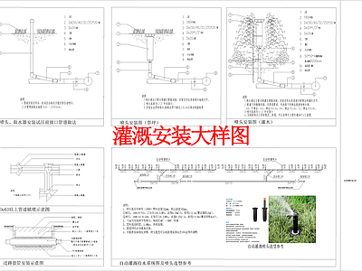 其他景观 灌溉安装大样图