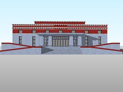 地域主义其他文化场馆 特色建筑 藏式风格 公共建筑