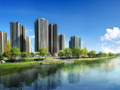 现代主义小高层住宅楼 住宅