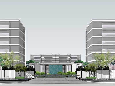 现代小区建筑