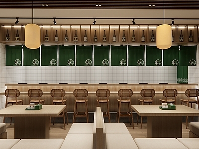 日式日料店 日料 拉面店 拉面馆 吧台 寿司店
