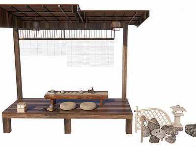日式亭子 庭院景观小品